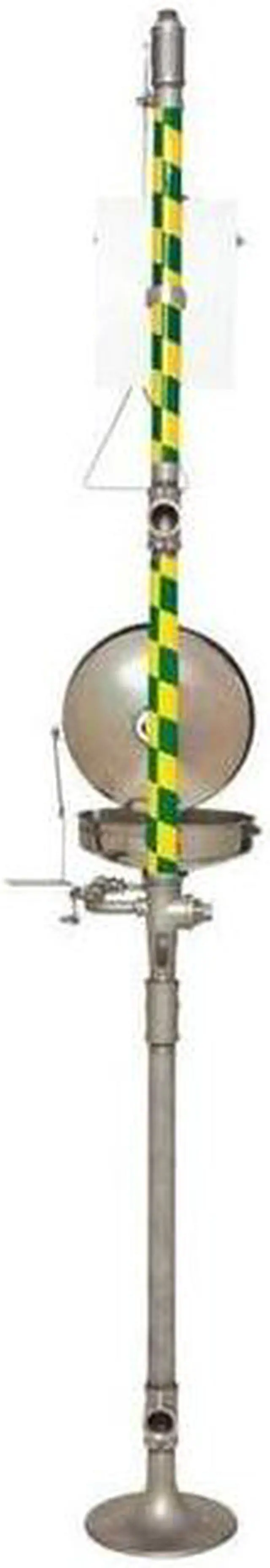 Alt view image 6 of 8 - HAWS 8330 Shower with Eyewash, Floor Mount, Stainless Steel Pipe, 95 1/4 in H,