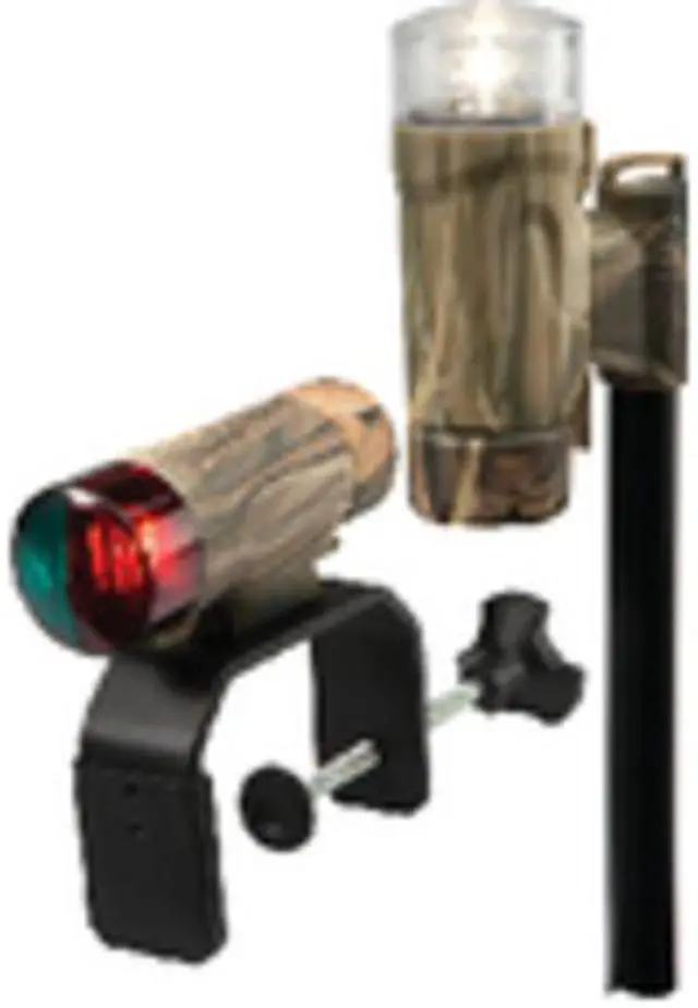 Alt view image 3 of 7 - ATTWOOD MARINE 14195-7 Attwood PaddleSport Portable Navigation Light Kit - C-Clamp, Screw Down or Adhesive Pad - RealTree Max-4 Camo