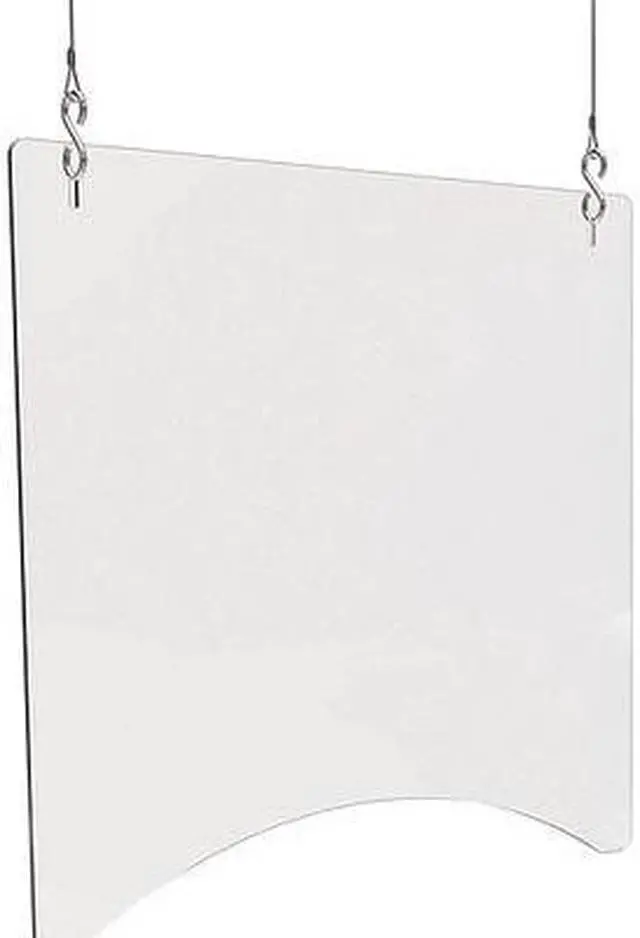 Alt view image 3 of 7 - deflecto Hanging Barrier, 23.75x23.75, Polycarbonate, CL PBCHPC2424
