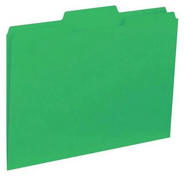 Alt view image 5 of 13 - Business Source File Folder Interior Ltr 1/3" Cut 100/BX Green 43563
