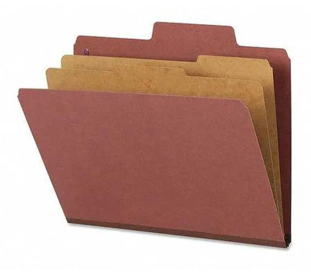 Alt view image 4 of 9 - Smead SuperTab Classif. Folder w/ Div Ltr 10/BX 2" Exp RD 14070
