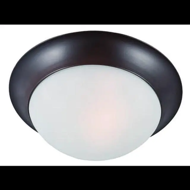 Alt view image 2 of 3 - Maxim 5851FTOI 5 x 14 in. Essentials 2-Light Flush Mount, Oil Rubbed Bronze