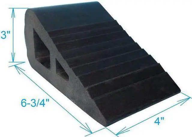 Alt view image 2 of 2 - ZORO SELECT 1GUK4 Wheel Chock,4 In W x 3 In H,Black