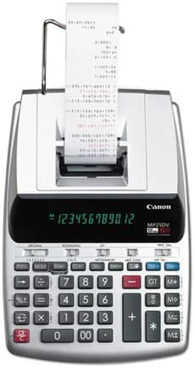 Alt view image 12 of 20 - Canon 12-Digit Calculator/Calendar MP25DV-3 Silver MP25DV3