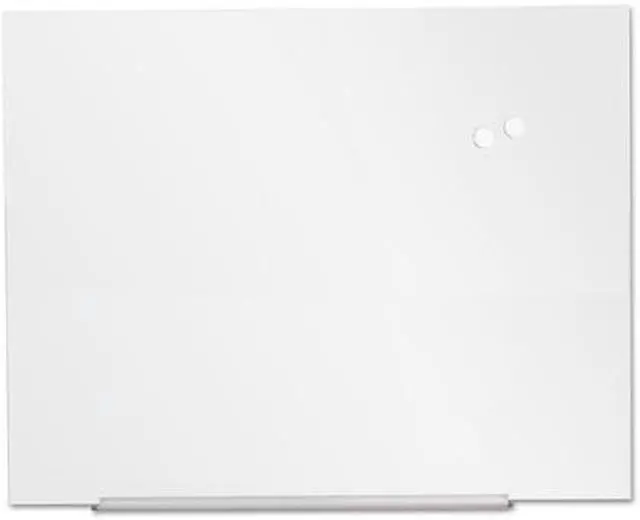 Alt view image 3 of 10 - Universal Frameless Magnetic Glass Marker Board, 48" X 36", White UNV43203