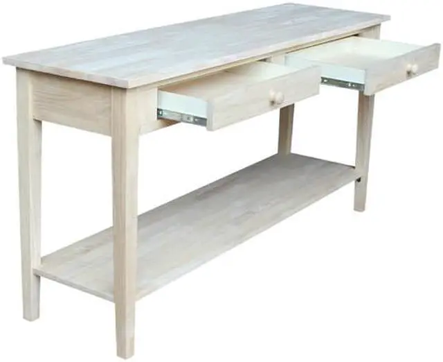 Alt view image 6 of 8 - International Concepts OT-696796 Unfinished Spencer Extended Length Console , Server Table