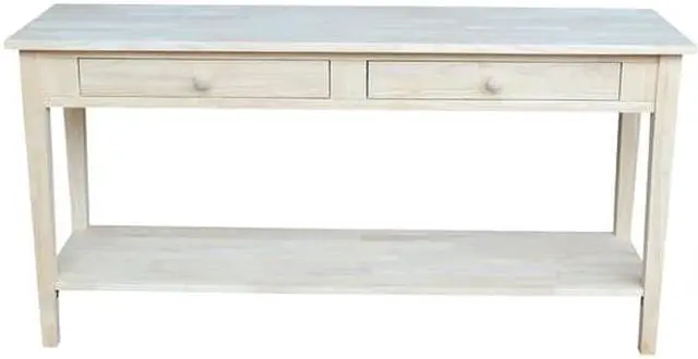 Alt view image 4 of 8 - International Concepts OT-696796 Unfinished Spencer Extended Length Console , Server Table