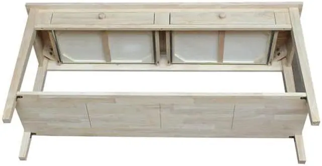 Alt view image 8 of 8 - International Concepts OT-696796 Unfinished Spencer Extended Length Console , Server Table