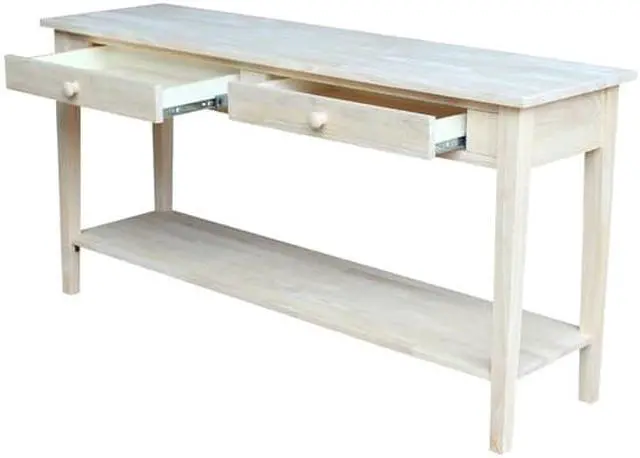 Alt view image 5 of 8 - International Concepts OT-696796 Unfinished Spencer Extended Length Console , Server Table