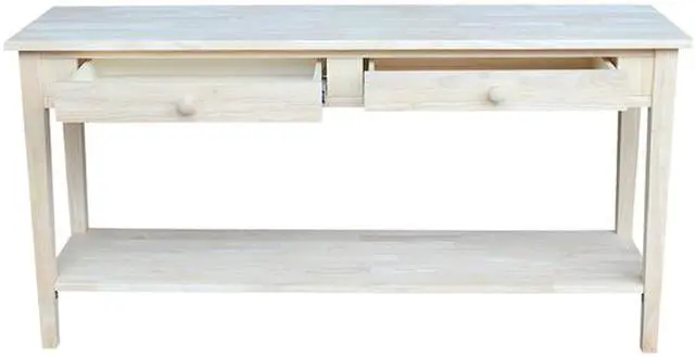 Alt view image 3 of 8 - International Concepts OT-696796 Unfinished Spencer Extended Length Console , Server Table