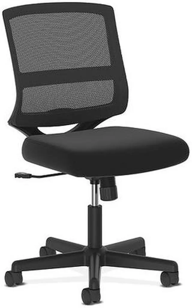 Alt view image 5 of 5 - HON ValuTask Mid-Back Mesh Task Chair, Armless Black Mesh Computer Chair (HVL206)