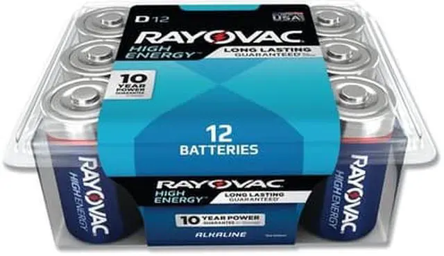 Alt view image 10 of 12 - Rayovac Alkaline Battery D 12/Pack 81312PPK