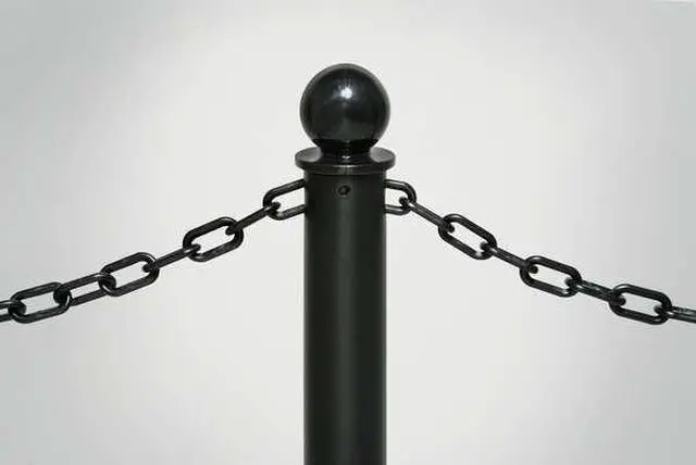Alt view image 6 of 6 - MR. CHAIN 96403-6 2.5" Diameter Plastic Stanchion - Black, 40" Height, 6 pk