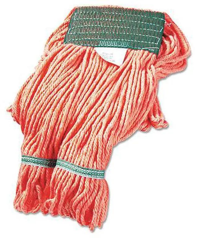 Alt view image 5 of 7 - Super Loop Wet Mop Heads, Cotton/Synthetic, Medium Size, Orange BWK502OR