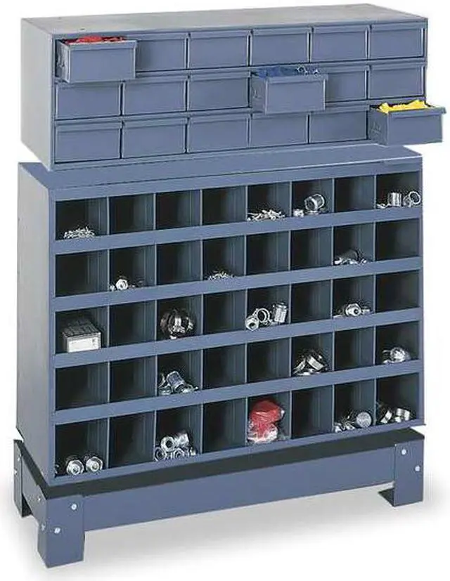 Alt view image 4 of 9 - DURHAM MFG 359-95 Prime Cold Rolled Steel Pigeonhole Bin Unit , 12 in D x 23
