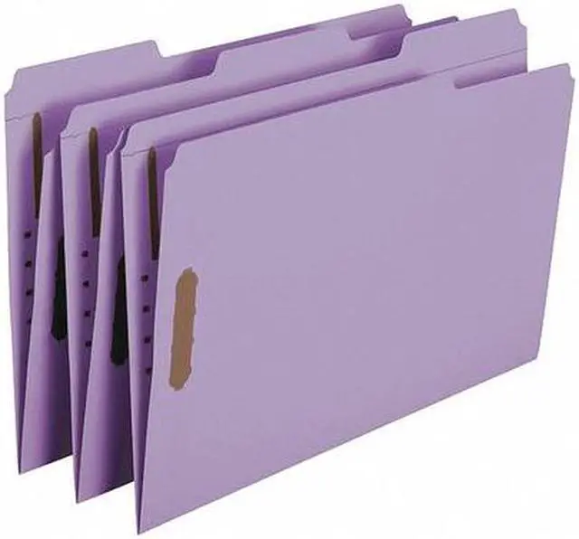 Alt view image 8 of 10 - Smead Colored Top-Tab Fastener File Folders - Legal - 8 1/2" x 14" Sheet Size - 2 Fastener(s) - 1/3 Tab Cut - Top Tab Lo
