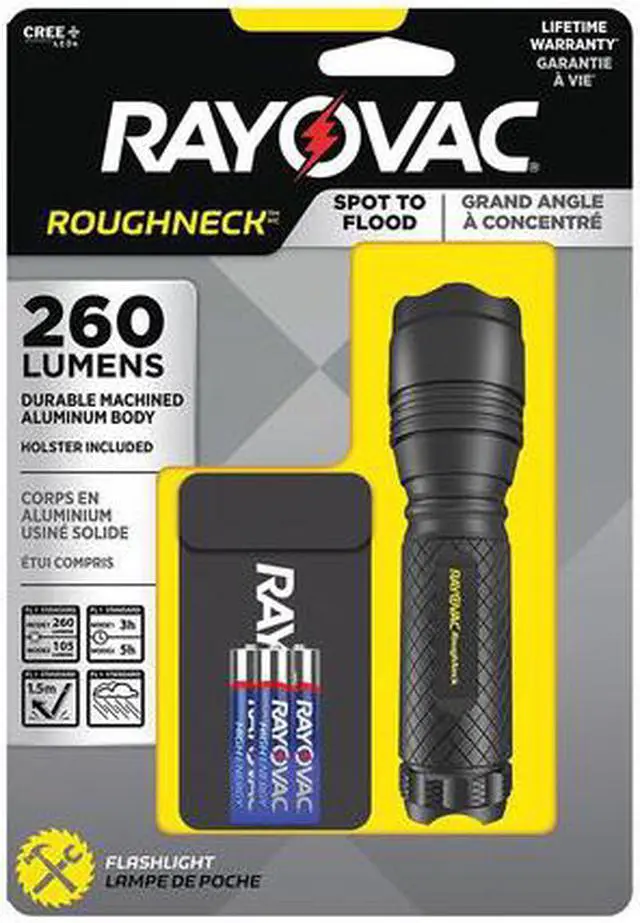 Alt view image 17 of 20 - Rayovac LED Aluminum Flashlight 3 AAA Black RNT3AAAB