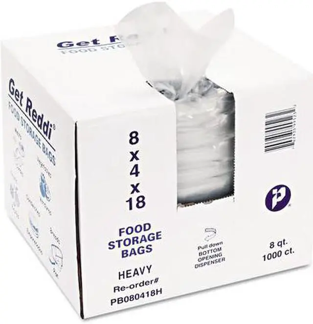 Alt view image 3 of 3 - Inteplast Group PB080418H 8 qt 1.0 mm Get Reddi Food Polythene Bag, Clear