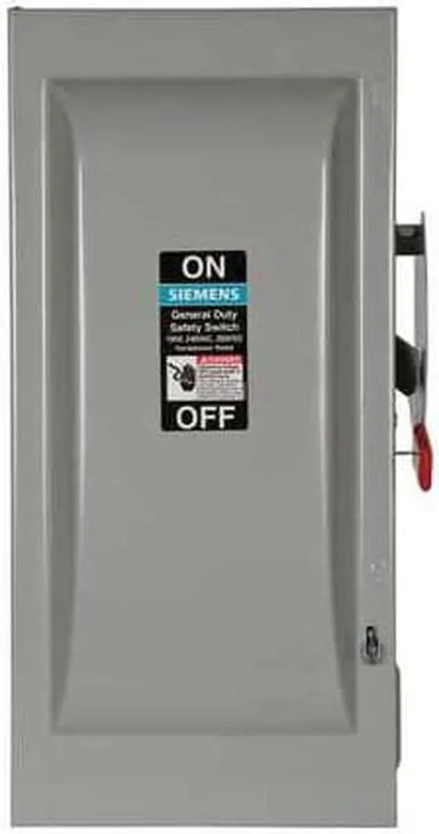 Alt view image 2 of 3 - SIEMENS GF323N 100A 240V 3P 4-Wire Fusible General Duty Safety Switch, NEMA-1