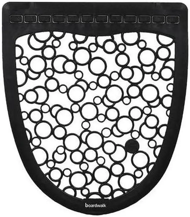 Alt view image 7 of 9 - Boardwalk Urinal Mat 2.0, Rubber, 17.5 X 20, Black/White, 6/Carton UMBW