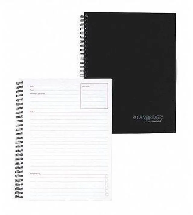 Alt view image 4 of 9 - Mead Limited Meeting Notebook 9-1/2"x7-1/4" Rld 80Pgs BK 06982