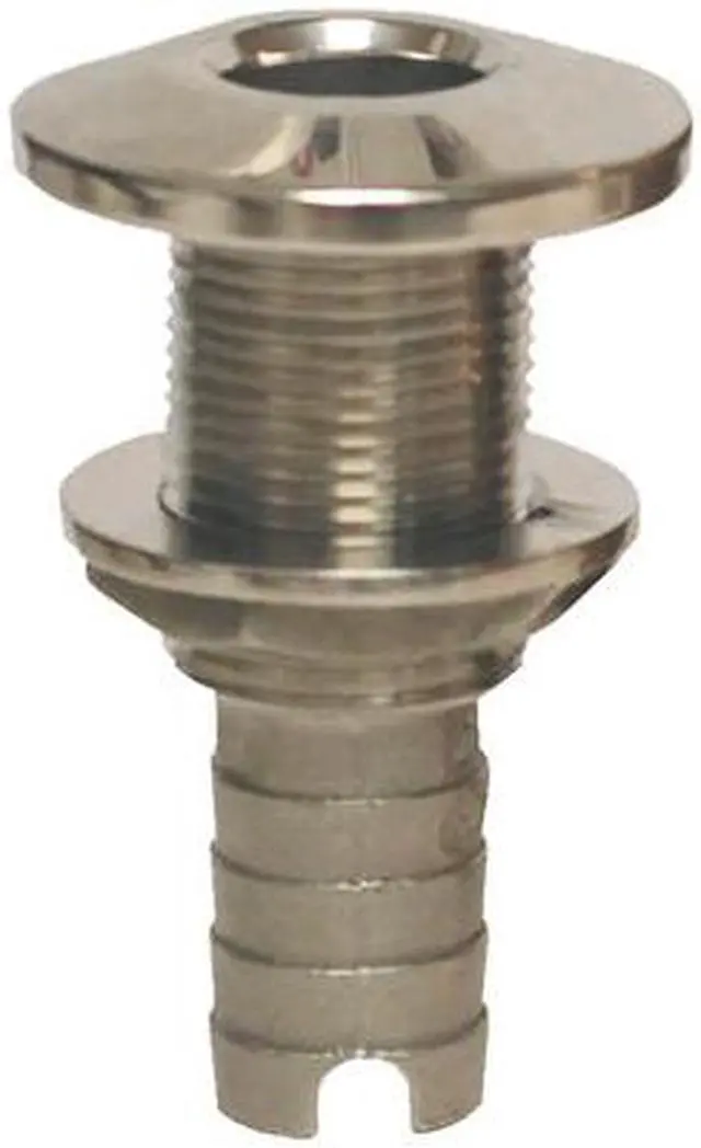 Alt view image 5 of 7 - GROCO Stainless Steel Hose Barb Thru-Hull Fitting - 5/8"