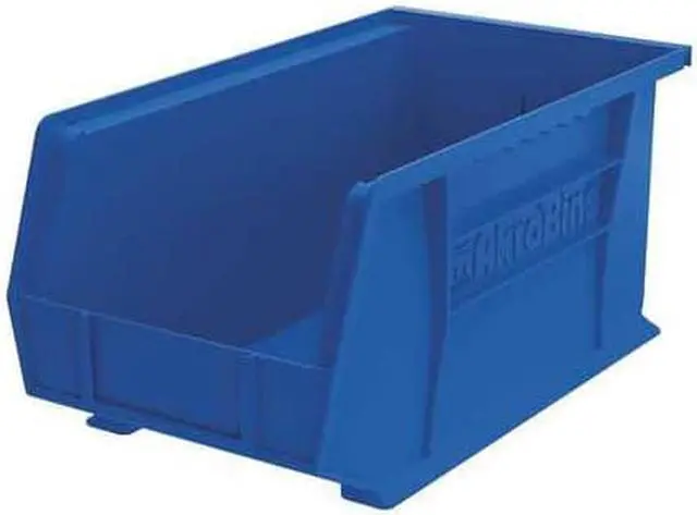 Main image of AKRO-MILS 30240BLUE Blue Hang and Stack Bin, 14-3/4"L x 8-1/4"W x 7"H
