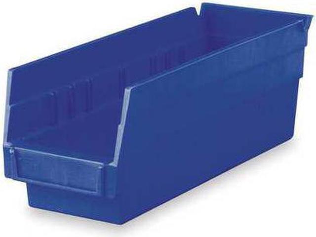 Main image of AKRO-MILS 30120BLUE Shelf Storage Bin, Plastic, 4 1/8 in W x 4 in H x 11 5/8 in