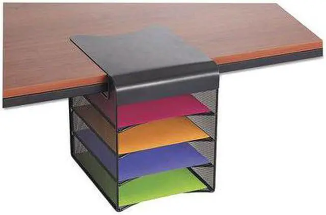 Alt view image 2 of 10 - Safco 3242BL Onyx Hanging Organizer, Solid Top Horizontal, 12 1/3 X 12 X 10, Black