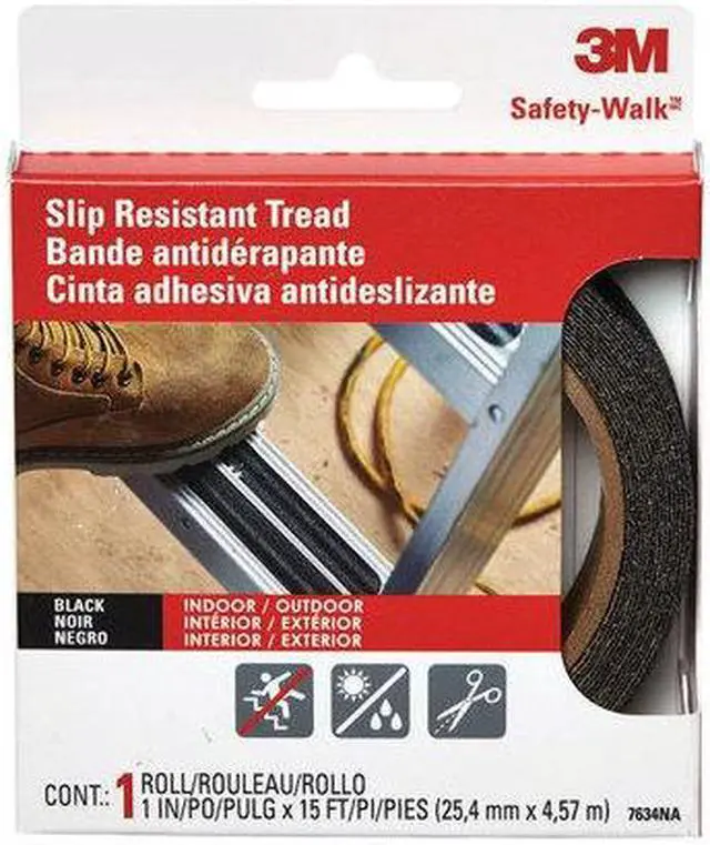 Alt view image 11 of 12 - 3m 7634NA Black 1 inch X 15 Step Ladder Safety Treads