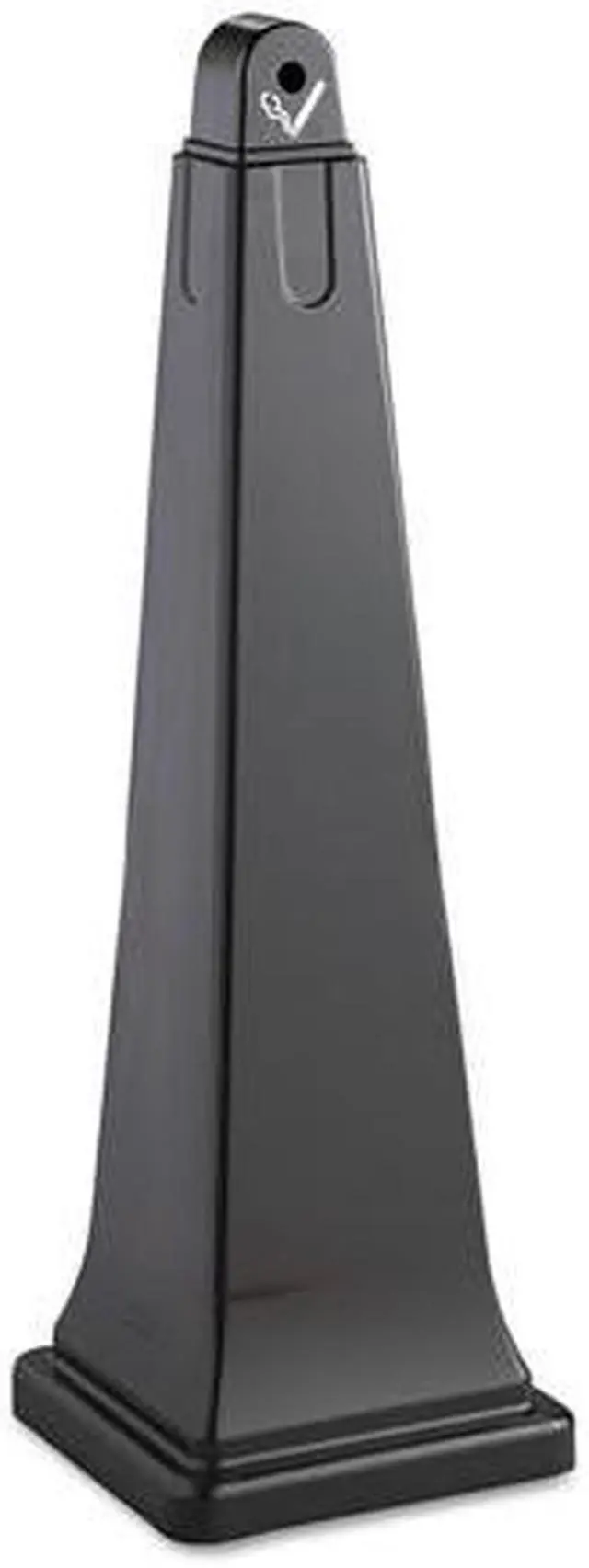 Alt view image 12 of 15 - Rubbermaid - FG257088BLA - 1 gal Cigarette Receptacle, 39 1/2 in Height, 12 1/4 in Base Dia., Plastic, Black