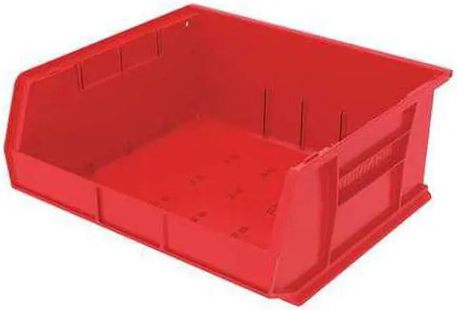 Main image of AKRO-MILS 30250RED Hang & Stack Storage Bin, 16-1/2 in W x 14-3/4 in L x 7 in
