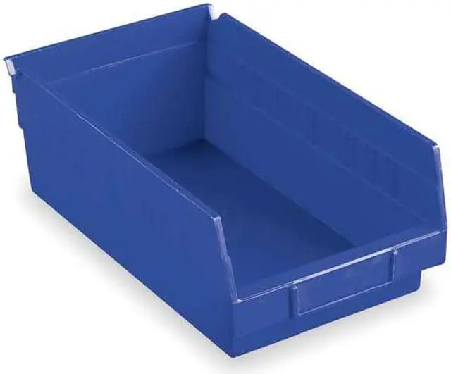Alt view image 6 of 6 - AKRO-MILS 30170BLUE Shelf Storage Bin, Plastic, Blue, 4 in H, 11 1/8 in W, 11