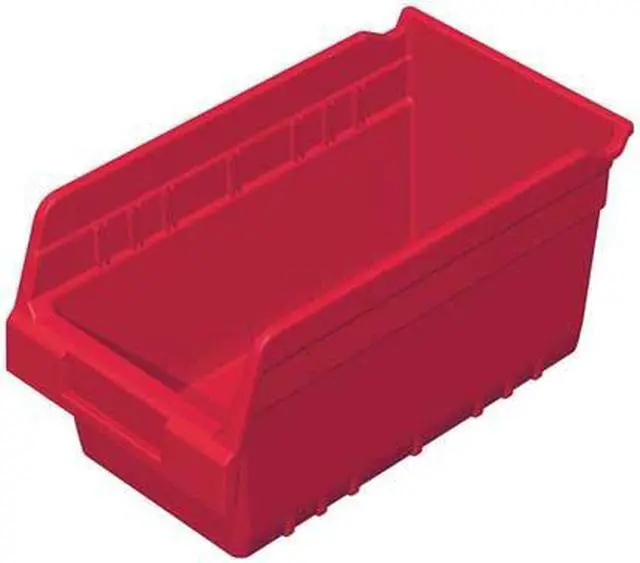Alt view image 3 of 5 - AKRO-MILS 30090RED Red Shelf Bin, 11-5/8"L x 6-5/8"W x 6"H