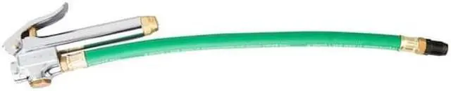 Alt view image 5 of 8 - STEELMAN 75052 Straight Chuck Tire Inflator with Built-In Gauge and Green 12-Inch Hose