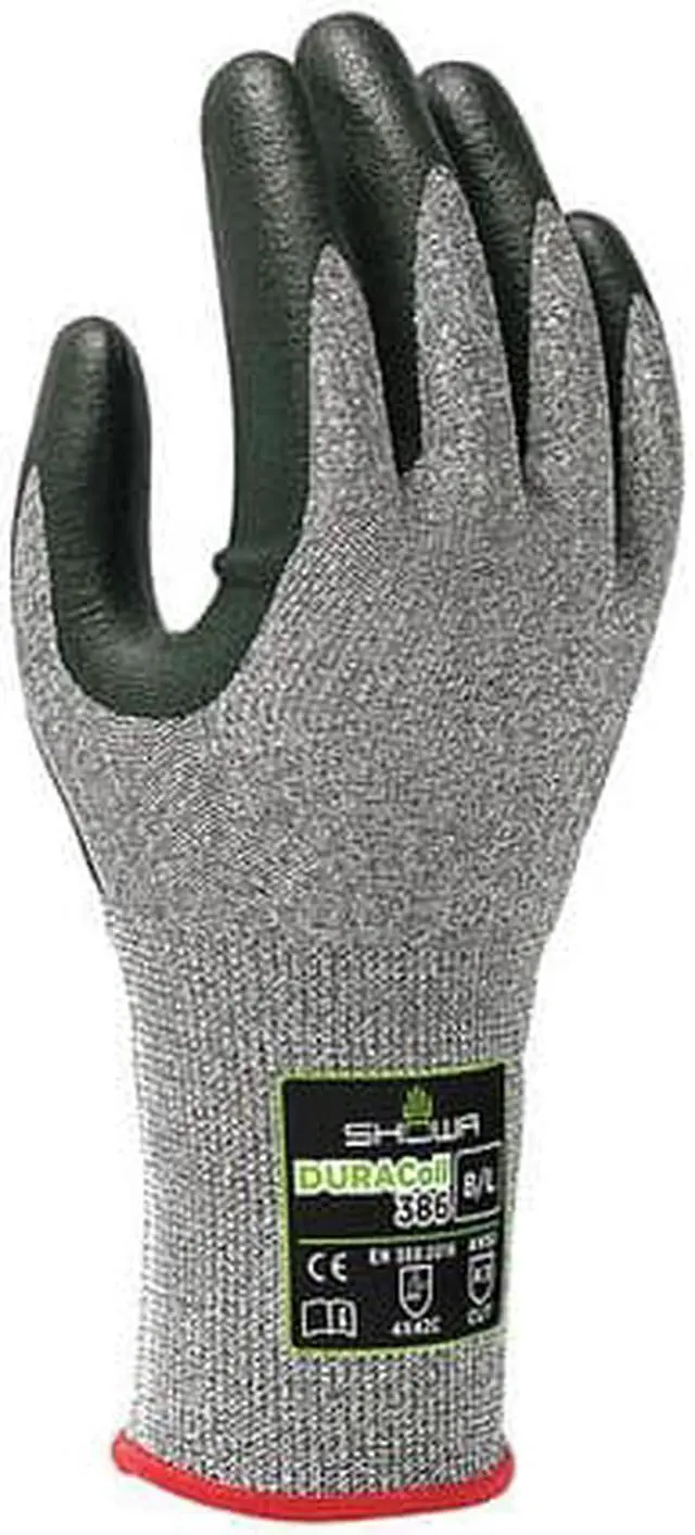 Main image of SHOWA 386S-06-V Cut Resistant Coated Gloves, Cut Level A3 ,Foam Nitrile ,Sandy