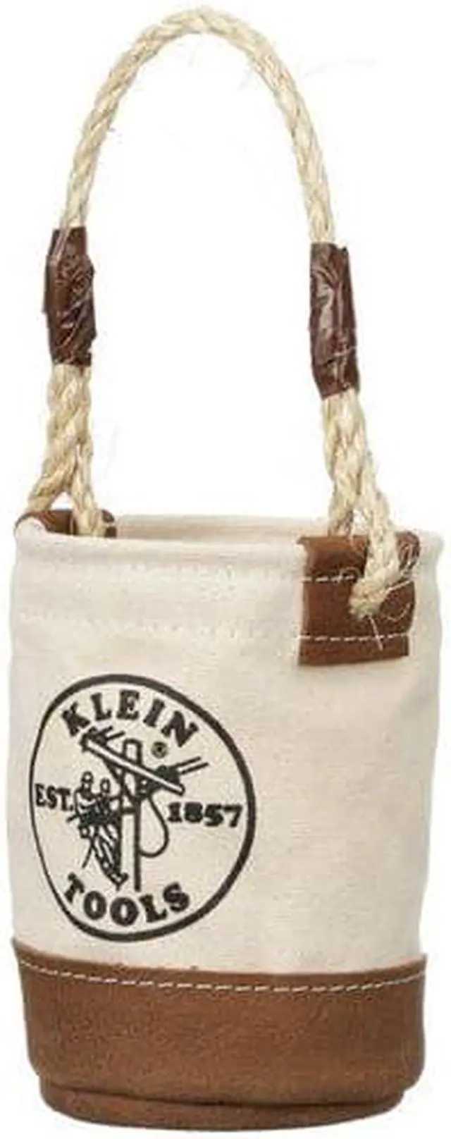 Alt view image 2 of 9 - KLEIN TOOLS 5104MINI Bucket Bag, White, Mini Leather, 1 Pockets