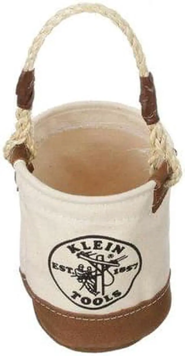 Alt view image 4 of 9 - KLEIN TOOLS 5104MINI Bucket Bag, White, Mini Leather, 1 Pockets