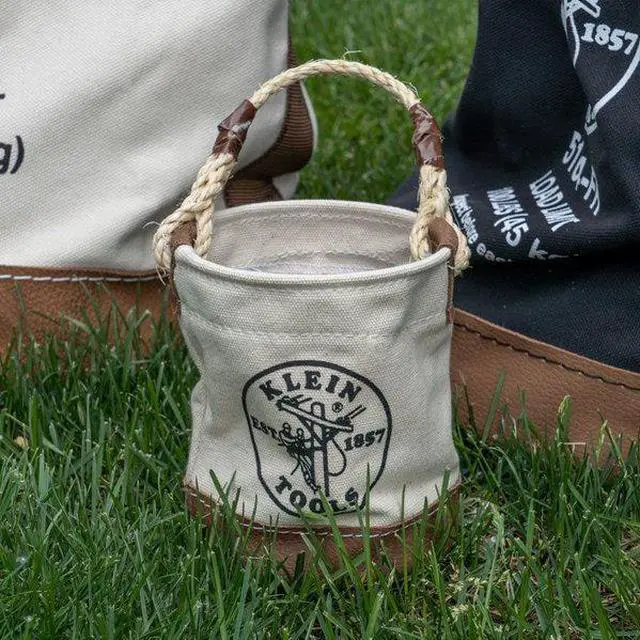 Alt view image 6 of 9 - KLEIN TOOLS 5104MINI Bucket Bag, White, Mini Leather, 1 Pockets