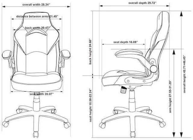 Alt view image 4 of 10 - Lorell  Gaming Chair 84387