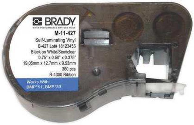 Main image of BRADY M-11-427 Cartridge Label,1/2In. W,3/4 In. L,Vinyl