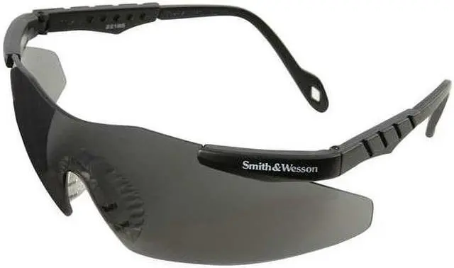 Alt view image 12 of 14 - Magnum 3G Safety Eyewear, Smoke Polycarb Anti-Scratch Lenses, Black Ny