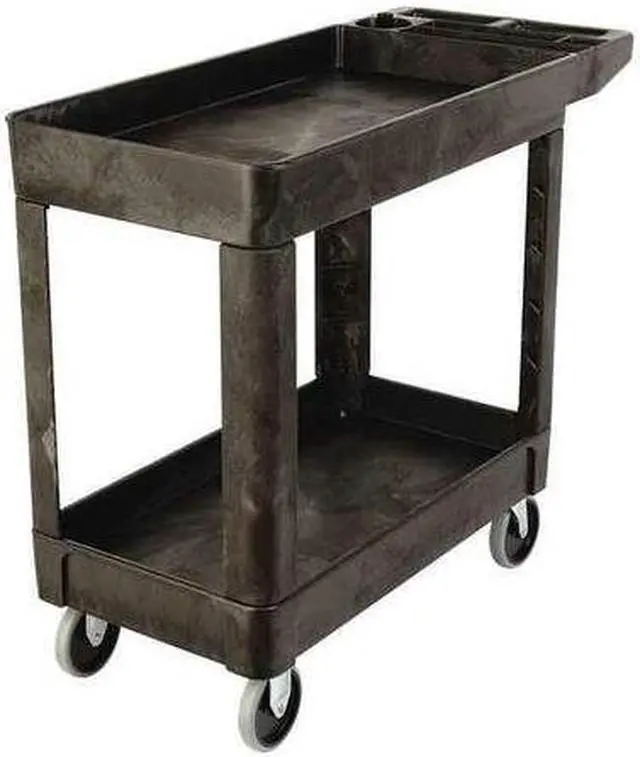 Alt view image 3 of 8 - RUBBERMAID FG450089BLA High Density Structural Foam Utility Cart with Deep