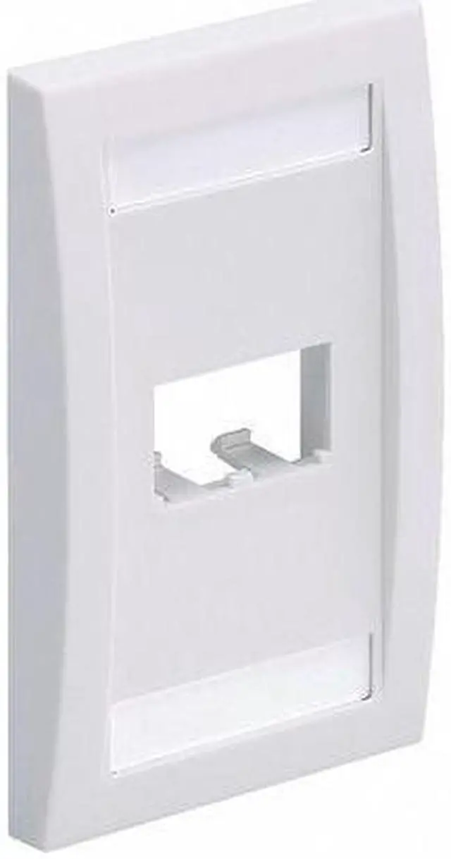 Main image of Faceplate, Single Gang, 2 Ports, White