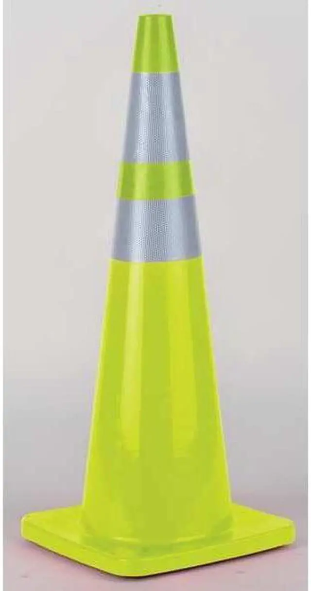 Alt view image 2 of 3 - ZORO SELECT 6FHA8 Traffic Cone,36 In.Fluorescent Lime