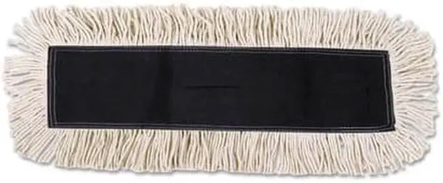 Alt view image 7 of 7 - Boardwalk BWK1624 Disposable Dust Mop Head, Cotton/Synthetic, 24W X 5D, White