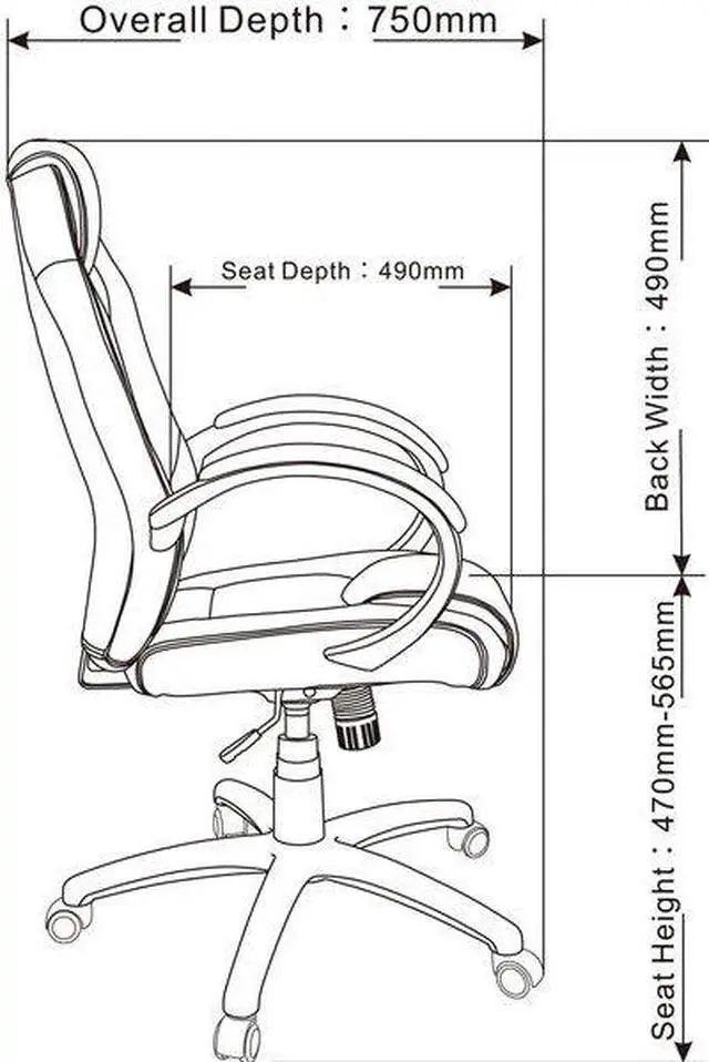 Alt view image 7 of 8 - Lorell High-back 2-Color Economy Gaming Chair - Mesh, Polyurethane, Nylon - Black, Red