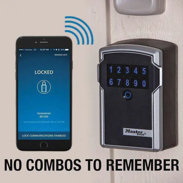 Alt view image 3 of 4 - MASTER LOCK 5441ECWWG Lock Box,Wall Mount,Metal,Electronic