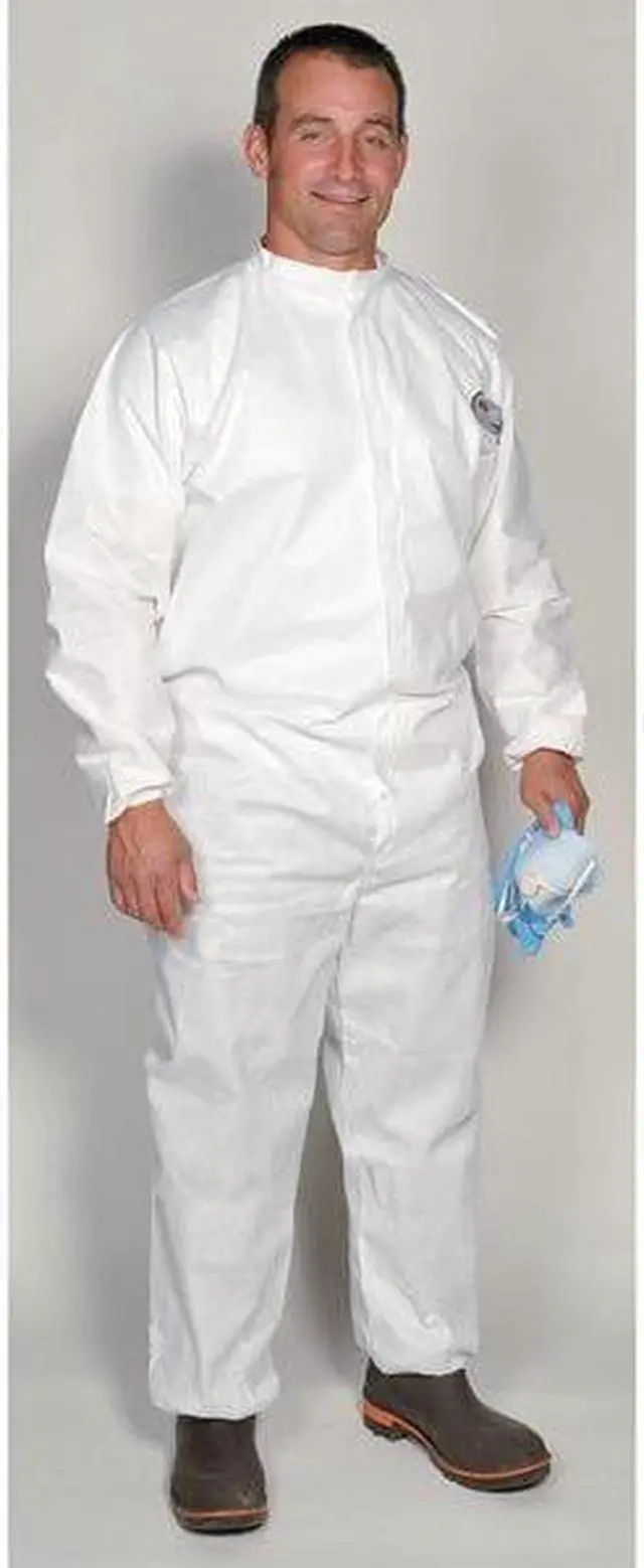Alt view image 5 of 5 - KLEENGUARD 46103 Disposable Coveralls, Collared, L, KleenGuard(TM) A30, Zipper,