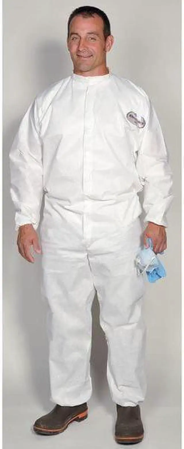 Alt view image 4 of 5 - KLEENGUARD 46103 Disposable Coveralls, Collared, L, KleenGuard(TM) A30, Zipper,
